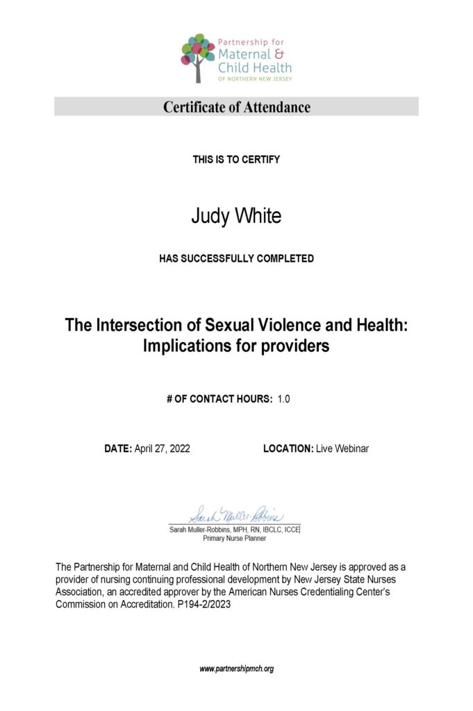 Certificate of Completion April 2022