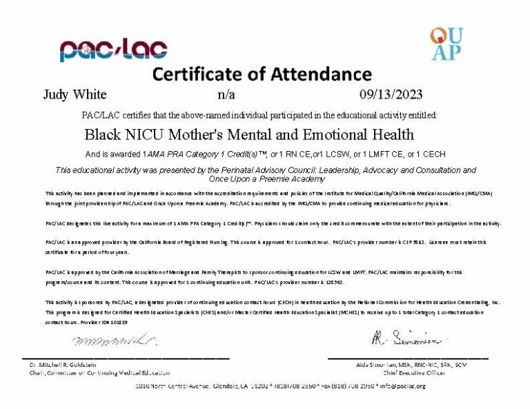 Black NICU Mothers Mental Health